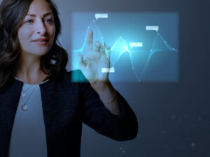 high-technology-digital-graph-presentation-by-businesswoman