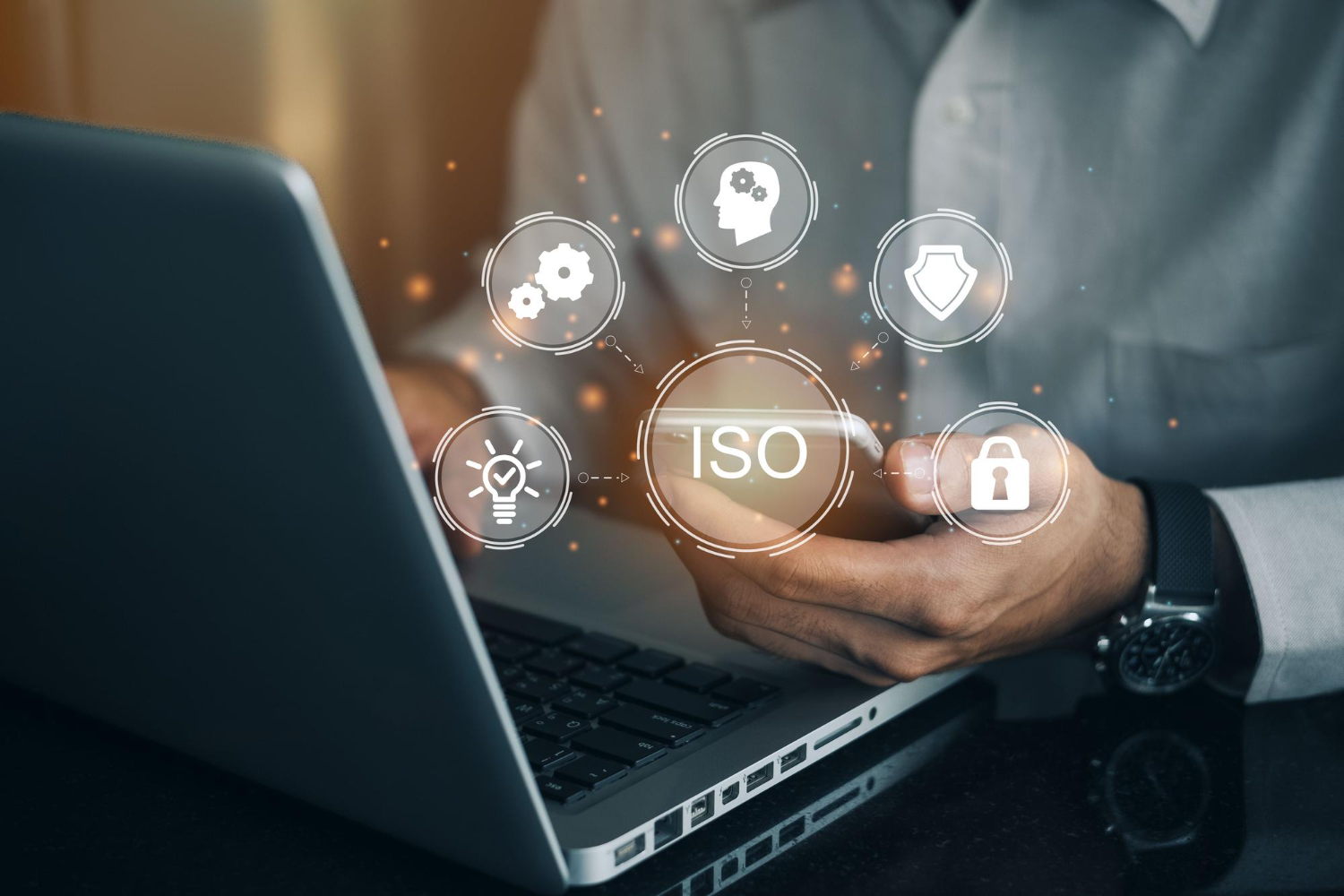 businessmen-holding-smartphone-with-icons